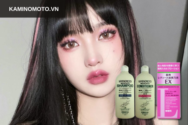 Chăm sóc tóc với bộ thuốc mọc tóc Kaminomoto Ladies EX