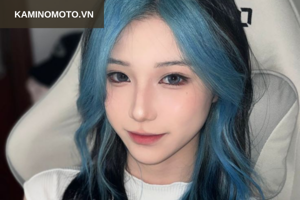 Tóc highlight xanh dương