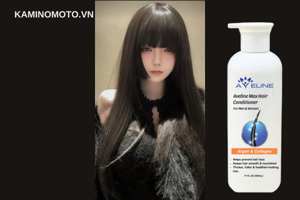 Sử dụng dầu xả Aveline chăm sóc tóc sau khi tạo kiểu