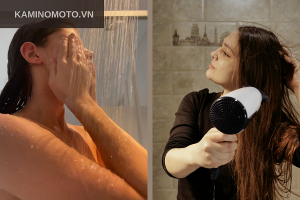 Gội đầu và sấy tóc 