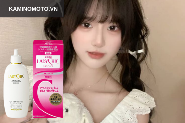 Hỗ trợ giả rụng tóc với thuốc mọc tóc Kaminomoto LadyChic