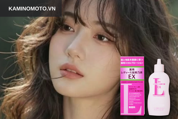 Chăm sóc tóc rụng do làm xoăn giả với serum Kaminomoto Ladies EX