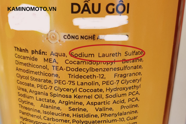 Dầu gội chứa SLS hoặc SLES