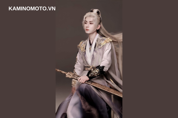 Tóc cột cao kiểu kiếm khách