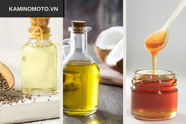 Dầu hạt chia, dầu dừa và mật ong