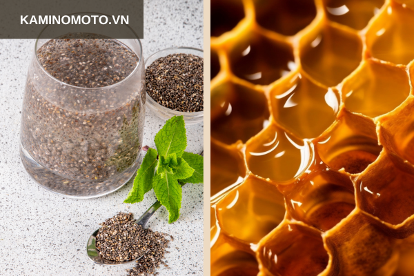 Hạt chia và mật ong