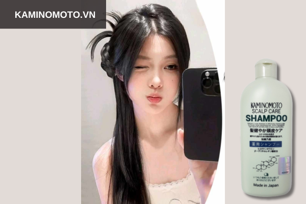 Chăm sóc tóc bóng mượt với dầu gội mọc tóc Kaminomoto